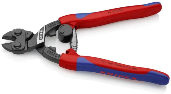 Knipex CoBoltÂ® Kompakt boltsaks sort atramenteret, med slankt flerkomponent-håndtag 200 mm